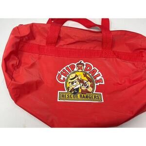 Vintage Chip N Dale Rescue Rangers Duffel Tote Bag Zippered 90s‎ Retro